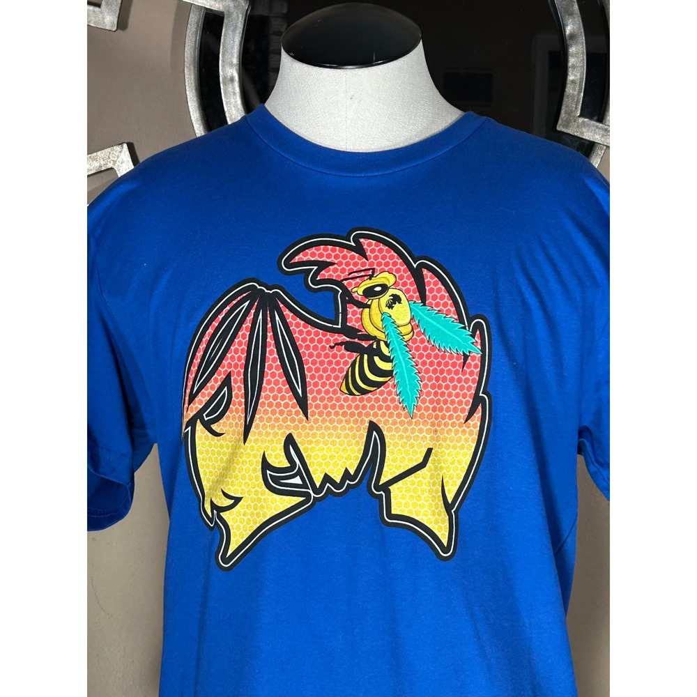 TICAL Exclusive Edition Bee Graphic Method Man Wu-Tang Shirt Blue Size M - Picture 2 of 8
